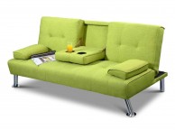 Sleep Design New York Green Fabric Sofa Bed Thumbnail