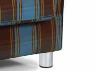 Sleep Design Vegas Blue And Brown Fabric Tub Chair Thumbnail