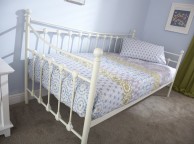 GFW Memphis 3ft Single Ivory Metal Day Bed with Underbed Thumbnail