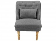 Sleep Design Shenstone Light Grey Fabric Chair And Footstool Thumbnail