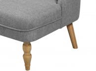 Sleep Design Shenstone Light Grey Fabric Chair And Footstool Thumbnail