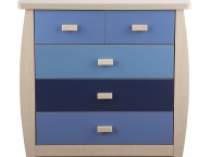 GFW Sydney 3+2 Chest of Drawers with Blue Detailing Thumbnail