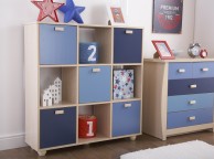 GFW Sydney 3+2 Chest of Drawers with Blue Detailing Thumbnail