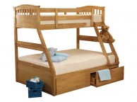 Sweet Dreams Epsom Triple Sleeper Bunk Bed in Oak Thumbnail