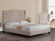 Sweet Dreams Bedford 4ft6 Double Wheat Fabric Bed Frame Thumbnail