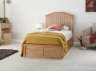 GFW Madrid 3ft Single Natural Oak Finish Ottoman Bed Thumbnail