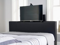 GFW Newark 5ft Kingsize Black Faux Leather Electric TV Bed Frame Thumbnail