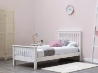Sleep Design Adlington 3ft Single White Wooden Bed Frame Thumbnail