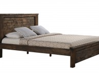 Sleep Design Plumley 4ft6 Double Teak Finish Wooden Bed Frame Thumbnail