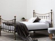 Sleep Design Stratford 5ft Kingsize Antique Brass Metal Bed Frame Thumbnail