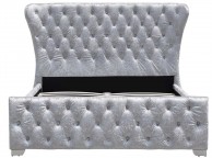 Sleep Design Bridewell 4ft6 Double Crushed Silver Velvet Bed Frame Thumbnail