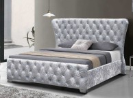 Sleep Design Bridewell 5ft Kingsize Crushed Silver Velvet Bed Frame Thumbnail