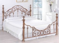 Sleep Design Canterbury 4ft6 Double Antique Copper Metal Bed Frame Thumbnail
