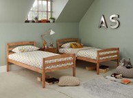 Serene Brooke 3ft Single Oak Finish Wooden Bunk Bed Thumbnail