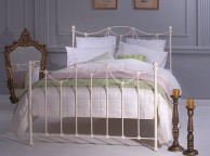 OBC Carie 4ft 6 Double Glossy Ivory Metal Bed Frame Thumbnail