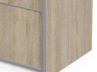 FTG Verona Oak Finish Sliding Door Wardrobe (180cm 2 x Shelf) Thumbnail