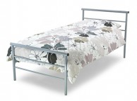 Metal Beds Contract 3ft (90cm) Single Silver Metal Bed Frame Thumbnail
