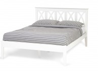 Serene Autumn 4ft6 Double Wooden Bed Frame In Opal White Thumbnail