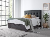 Kaydian Langley 5ft Kingsize Dark Grey Fabric Ottoman Storage Bed Thumbnail