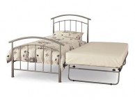 Serene Neptune 2ft6 Small Single Silver Metal Guest Bed Frame Thumbnail
