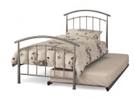 Serene Neptune 2ft6 Small Single Silver Metal Guest Bed Frame Thumbnail