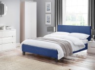 Julian Bowen Rialto 5ft Kingsize Blue Fabric Bed Frame Thumbnail