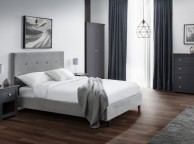 Julian Bowen Shoreditch 5ft Kingsize Grey Fabric Bed Frame Thumbnail