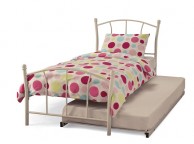 Serene Penny 3ft Single White Metal Guest Bed Frame Thumbnail