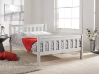 Friendship Mill Shaker High Foot End 3ft6 Large Single Pine Wooden Bed Frame In Grey Thumbnail