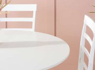 Birlea Pickworth Round Dining Set With 2 Upton Chairs In White Thumbnail