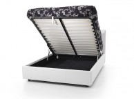 Serene Lucca 6ft Super Kingsize White Faux Leather Ottoman Bed Frame Thumbnail