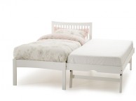 Serene Mya Opal White 3ft Single Wooden Guest Bed Frame Thumbnail