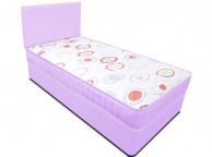 Joseph Planet Lilac 3ft Single Open Coil (Bonnell) Spring Divan Bed WITH FREE HEADBOARD Thumbnail