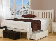 Sweet Dreams Kingfisher 4ft6 Double White Painted Wooden Bed Frame Thumbnail