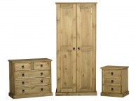 Seconique Mexican Bedroom Furniture Set in Distressed Waxed Pine Thumbnail