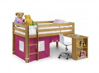 Julian Bowen Wendy Pine Mid Sleeper Bed Frame with Pink Tent Thumbnail