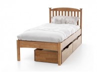 Serene Eleanor 5ft King Size Oak Finish Wooden Bed Frame with Low Footend Thumbnail