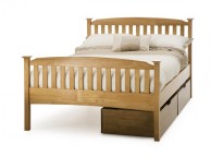 Serene Eleanor 6ft Super King Size Oak Finish Wooden Bed Frame with High Footend Thumbnail