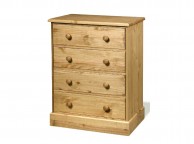 Core Cotswold 4 Drawer Pine Chest Thumbnail