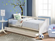 GFW Oregon 3ft Single White Wooden Day Guest Bed Frame Thumbnail