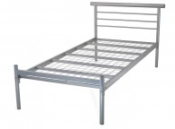 Metal Beds Contract Mesh 5ft (150cm) Kingsize Silver Metal Bed Frame Thumbnail