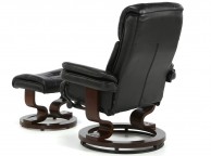 Serene Moss Black Faux Leather Recliner Chair Thumbnail