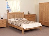 Sweet Dreams Wren 4ft6 Double Bed Frame in Oak Thumbnail