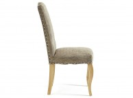 Serene Kensington Bark Fabric Dining Chairs With Oak Legs (Pair) Thumbnail
