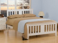 Sweet Dreams Kestrel 4ft6 Double White Wooden Bed Frame Thumbnail