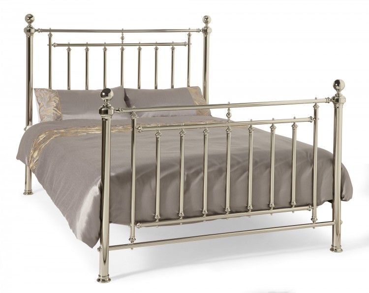 Serene Solomon 6ft Super King Size Nickel Metal Bed Frame by Serene