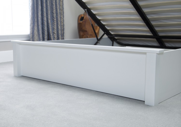 Emporia Freya 5ft Kingsize White Wooden Ottoman Bed By Beds White Wooden Ottoman Bed Emporia