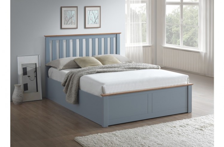 Birlea Phoenix 4ft Small Double Stone Grey Ottoman Lift Wooden Bed Small Double Stone Grey Ottoman Lift Wooden Bed Frame Birlea