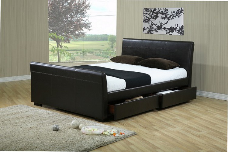 black leather bed frame mens bed time living houston brown 4ft double faux leather bed frame with drawers 4ft6 with black leather bed frame mens bed time living houston brown 4ft double faux leather bed frame with drawers 4ft6 with