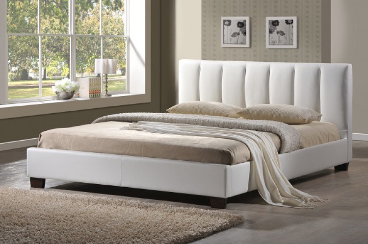 white bed frame for mattress
